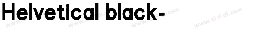 Helvetical black字体转换